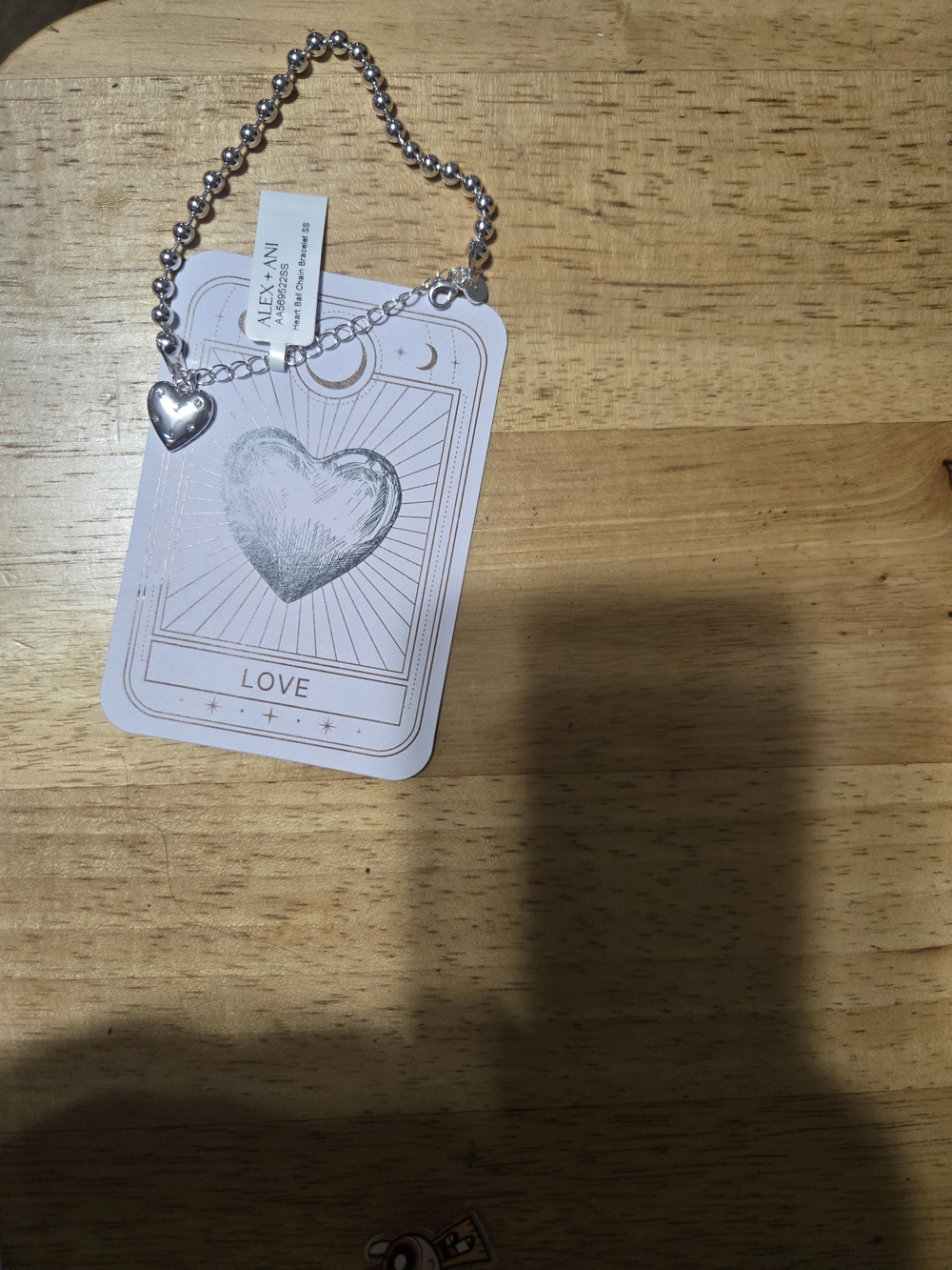 NWT Alex+ Ani Sterling Silver Beaded Heart Charm Bracelet - Picture 5 of 6